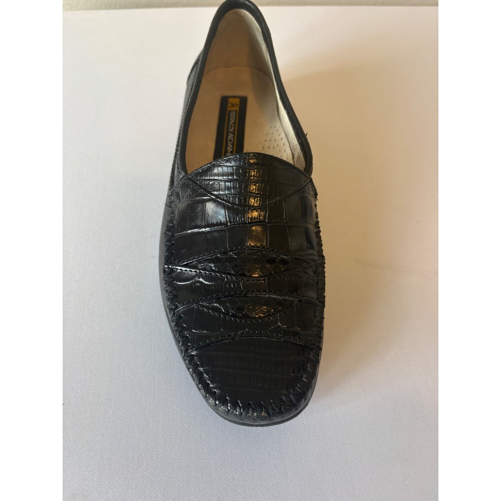 Stacy Adams Mens Black Snake Leather Loafers Dress Shoes 24187-01 Size 7M - Picture 10 of 15